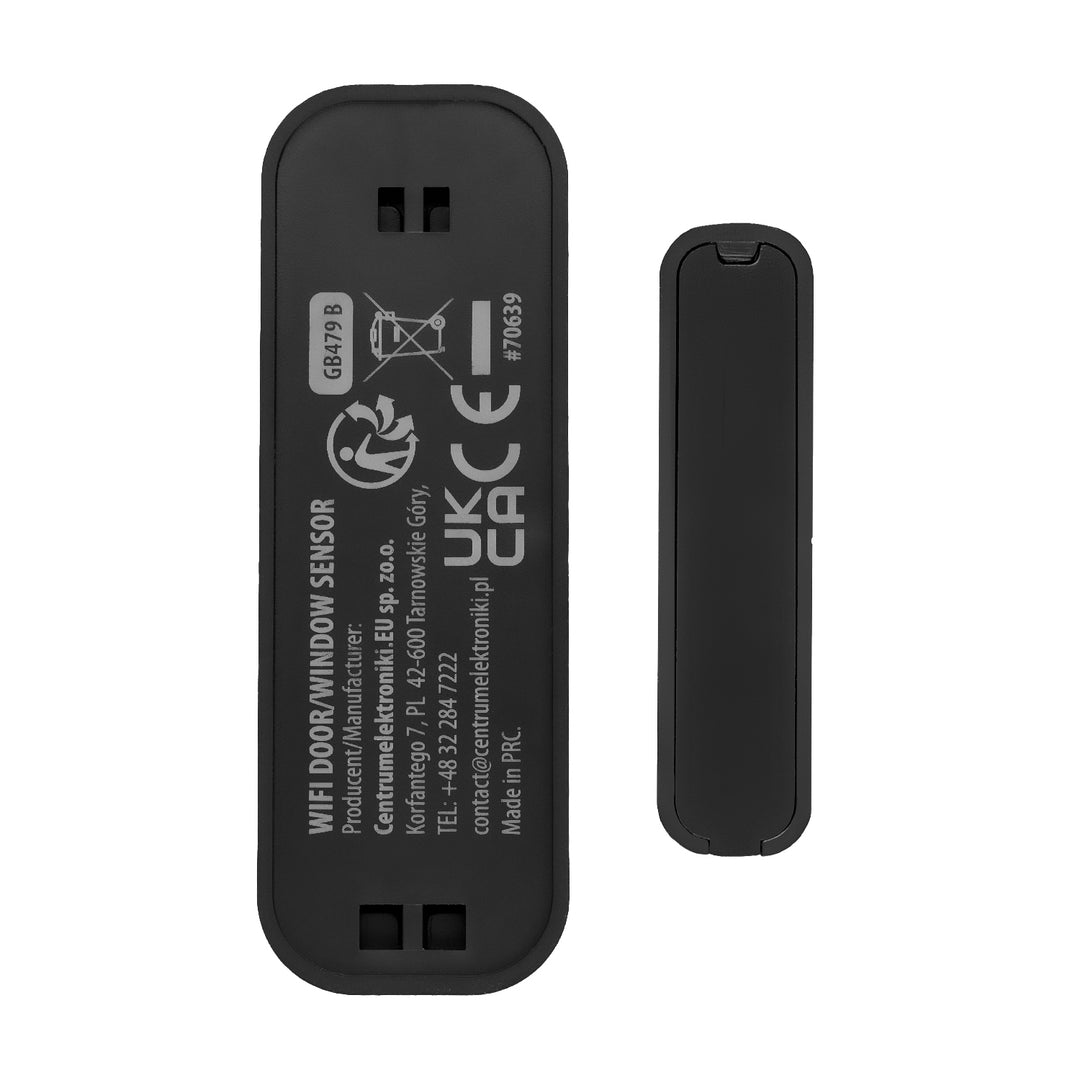 GreenBlue vezeték nélküli kontaktus / WiFi nyitásérzékelő, Android/iOS, ajtókhoz / ablakokhoz, 3,0 V DC, LR03x2, GB479 B, 2 készlet