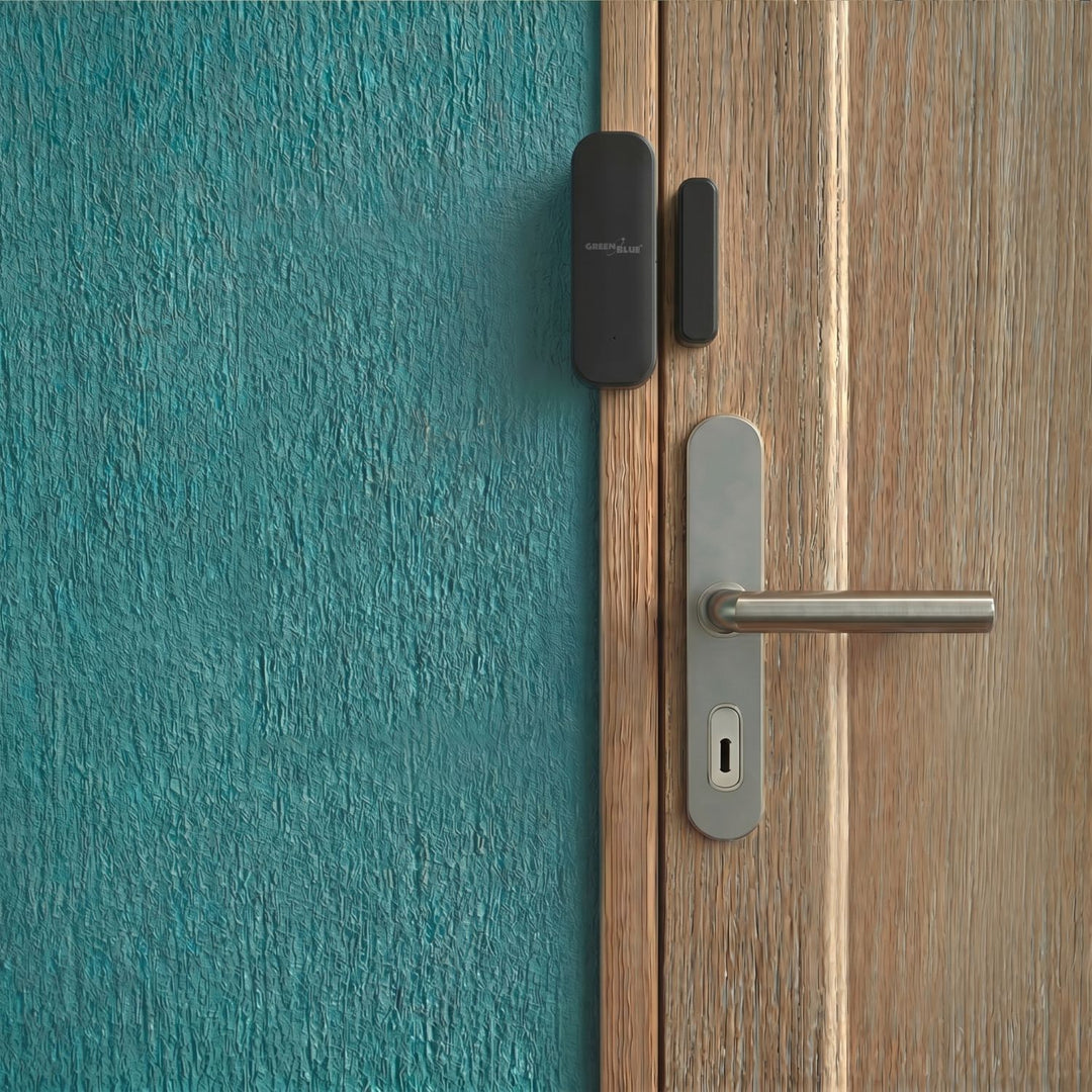GreenBlue vezeték nélküli kontaktus / WiFi nyitásérzékelő, Android/iOS, ajtókhoz / ablakokhoz, 3,0 V DC, LR03x2, GB479 B, 2 készlet