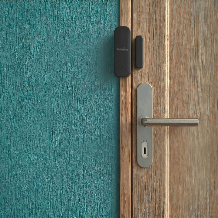 GreenBlue vezeték nélküli kontaktus / WiFi nyitásérzékelő, Android/iOS, ajtókhoz / ablakokhoz, 3,0 V DC, LR03x2, GB479 B, 2 készlet