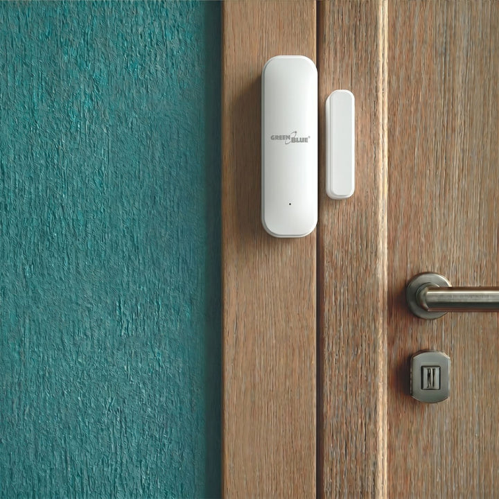 GreenBlue vezeték nélküli kontaktor / WiFi nyitásérzékelő, Android/iOS, ajtókhoz / ablakokhoz, 3,0 V DC, LR03x2, GB479 W, 2 készlet