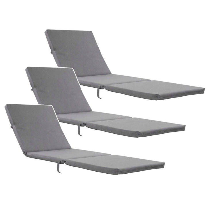 Daytona napozóágy-párna, szürke színű, S-550 Melange szövet, méret: 192x64 cm, gumiszíjjal rögzíthető, vízálló, Melange S-23, 3 darab