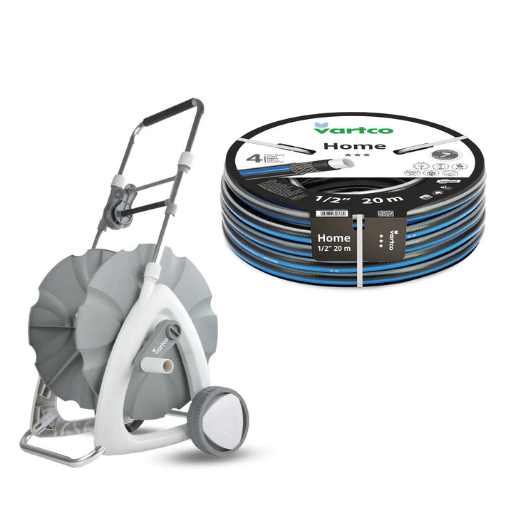 Kerti tömlőtartó + Vartco Home 1/2" 20 m-es kerti tömlő, Agaplast