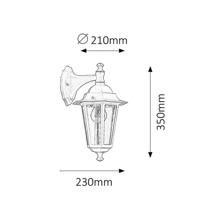 Velence Rabalux 8201 fehér kültéri lámpa, E27, max. 60 W, klasszikus stílus, 2 darab