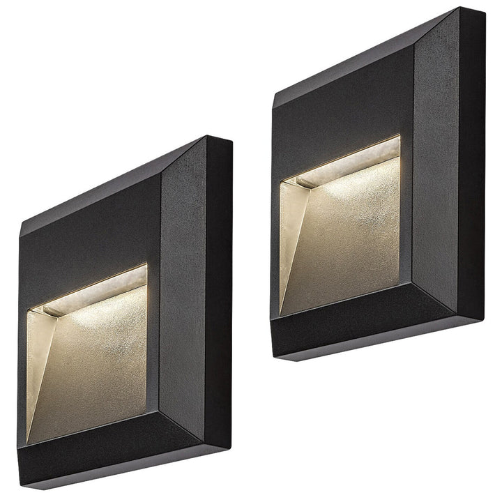 Rabalux lámpa, falra szerelhető, kültéri, 4 W-os LED, antracit, Trento, 2 darab