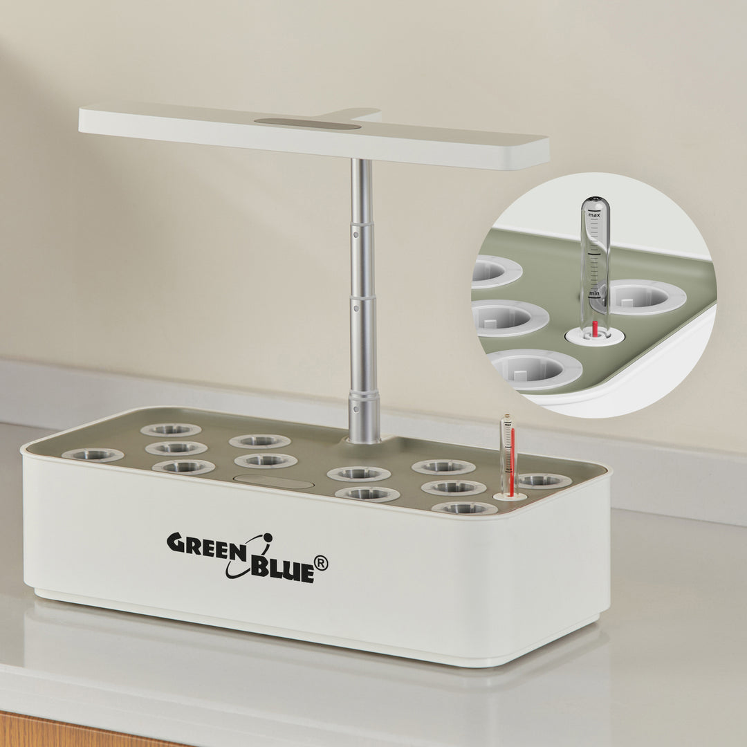 GreenBlue intelligens beltéri növénytermesztő rendszer, SMART virágcserép, 4 literes, 220–240 V AC, 50/60 Hz, 0,4 A, GB133 + kiegészítőcsomag