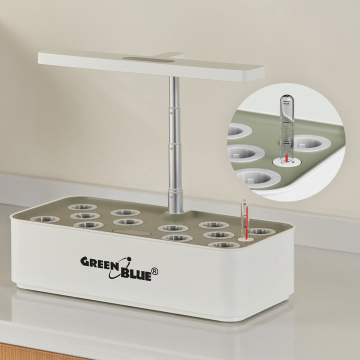 GreenBlue intelligens beltéri növénytermesztő rendszer, SMART virágcserép, 4 literes, 220–240 V AC, 50/60 Hz, 0,4 A, GB133 + kiegészítőcsomag