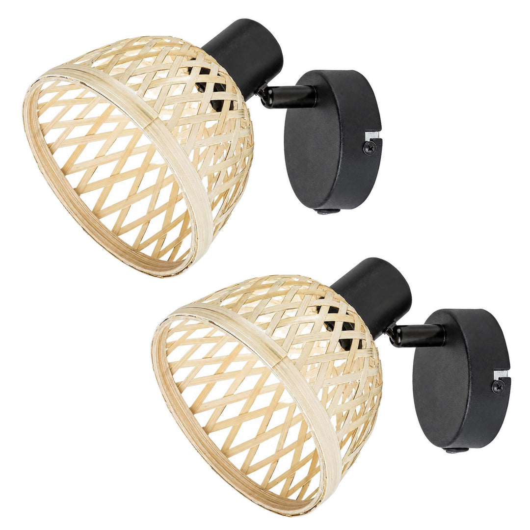 Rabalux Rattan fali lámpa, E14-es menetes, max. 15 W, 3133