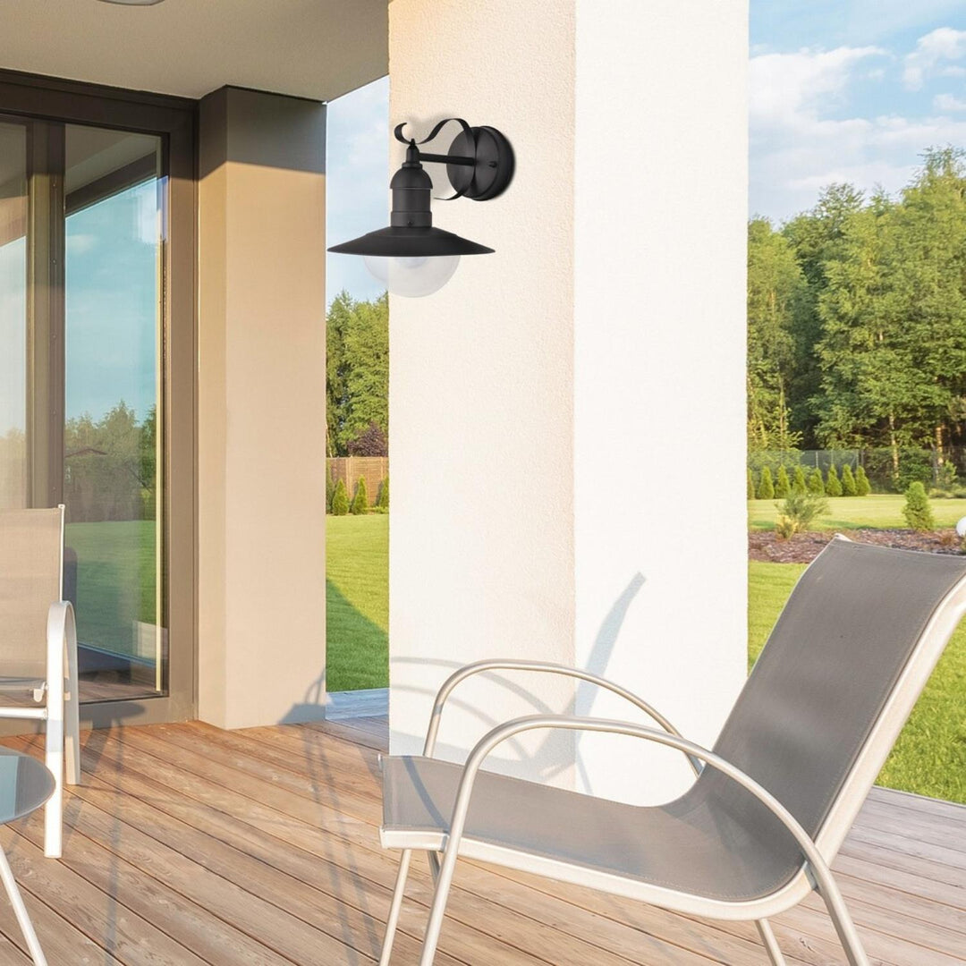 Oslo Rabalux kerti falikar homlokzatra, fekete, E27, max. 60 W, IP43, 230 V, 2 darab