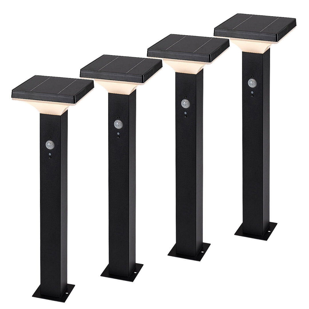 Rabalux lámpa, kültéri, napelemes, állólámpa, 4 W-os LED, IP44, fekete, Geleen, 4 darab