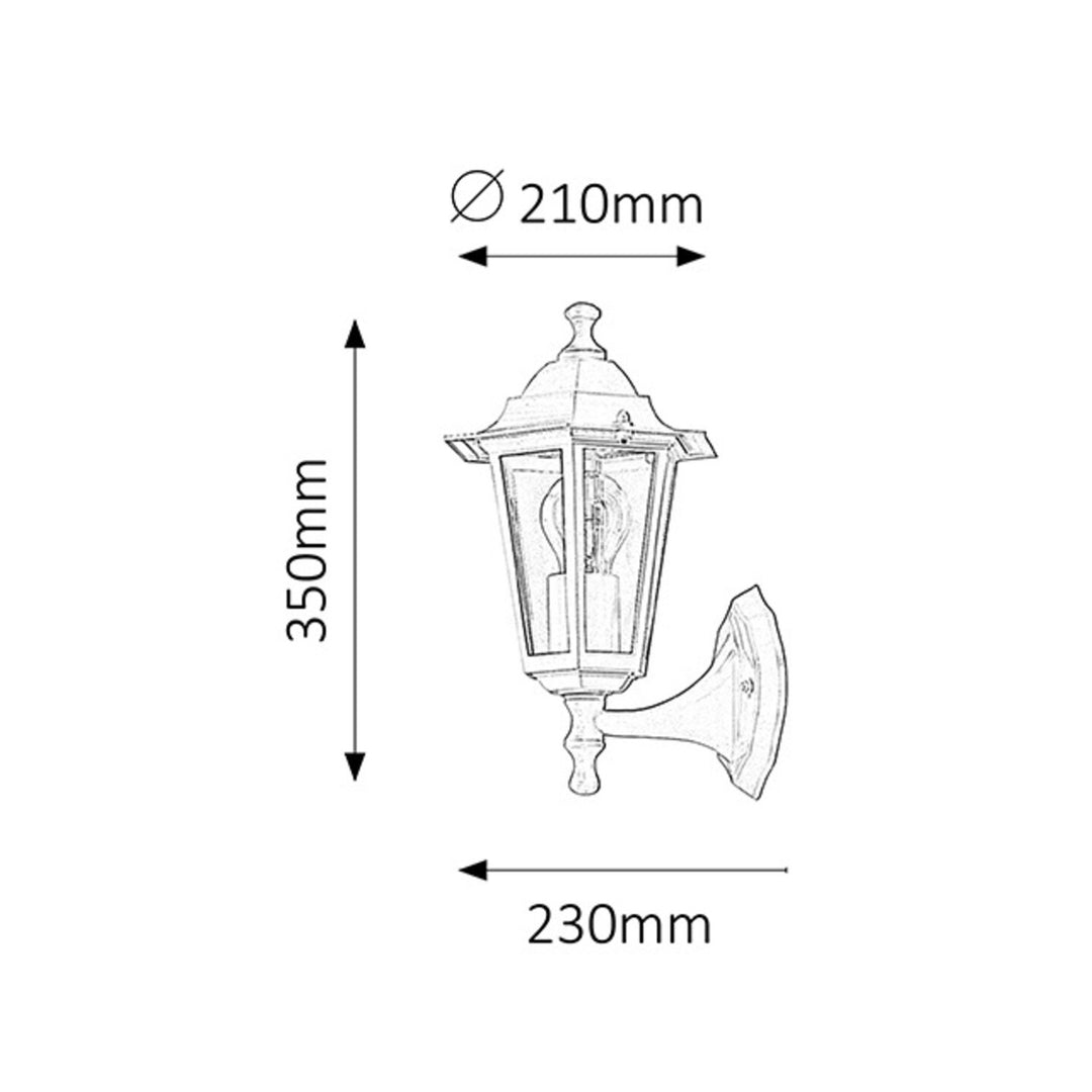 Rabalux falilámpa, kültéri, IP43, E27, max. 60 W, fehér, Velence, 2 db