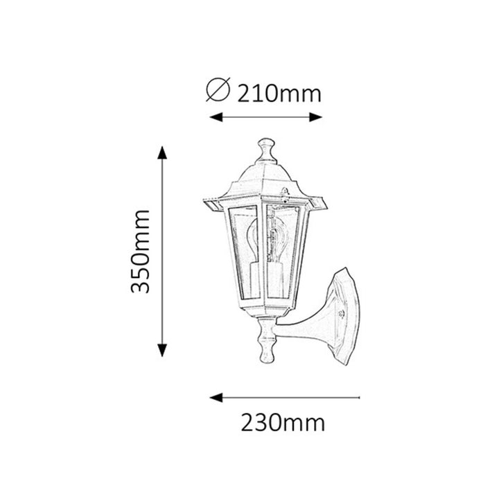 Rabalux falilámpa, kültéri, IP43, E27, max. 60 W, fehér, Velence, 2 db
