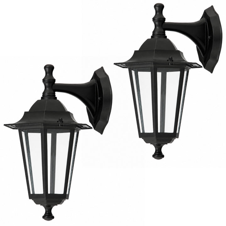 Rabalux falilámpa, kültéri, IP43, E27, max. 60 W, fekete, Velence, 2 db