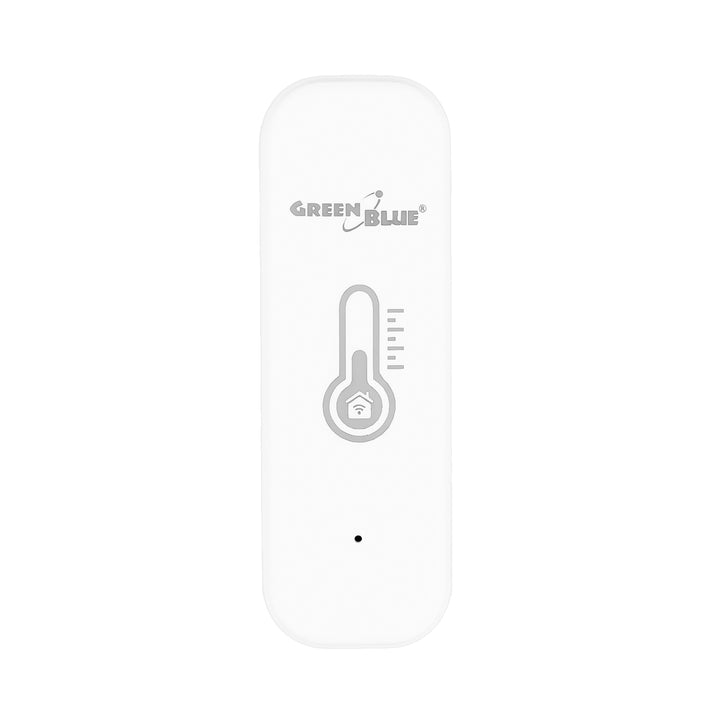 GreenBlue WiFi hőmérséklet- és páratartalom-érzékelő, Android/iOS/Alexa/Google Home, 3,0 V DC, LR03x2, GB737 2 db + 4 db Varta Industrial 4003 alkalikus AAA elem