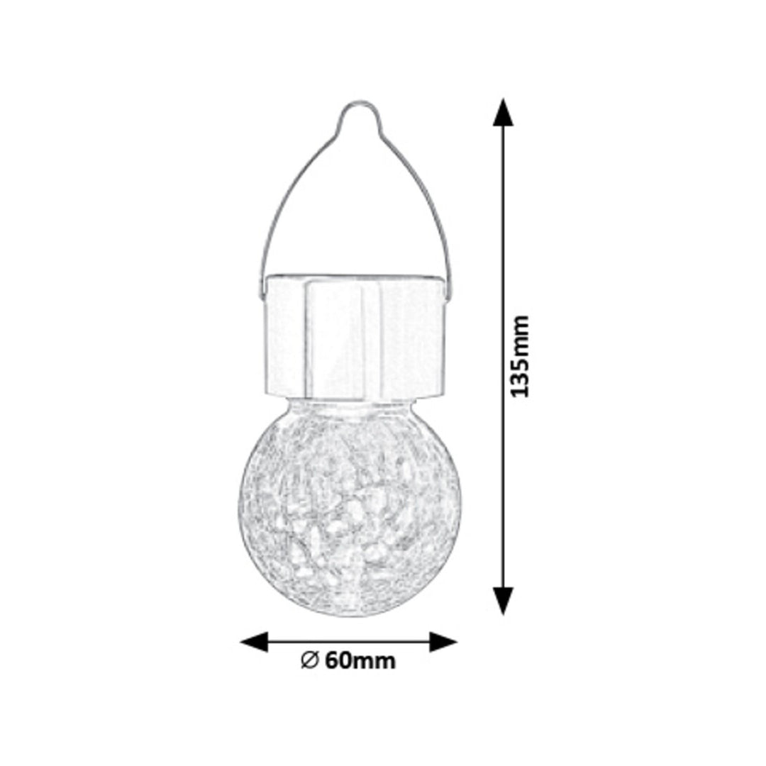 Rabalux Yola napelemes lámpa, 1 lm, IP44, szatén króm színű, 0,06 W-os LED, 7850