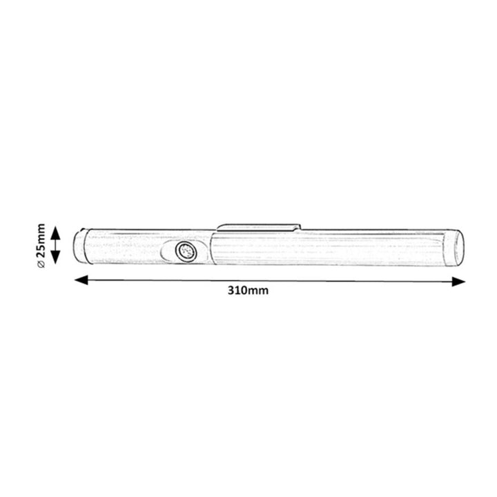 Rekar szekrény alatti lámpa, 180 LM, IP20, ezüst színű, 3 W-os LED, 78031