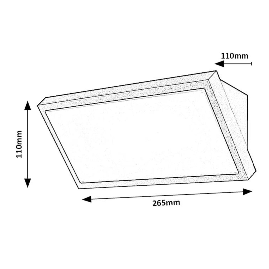 Rabalux Rapla2 LED lámpa, 18 W, fekete, IP65, F energiaosztály, fényhőmérséklet-szabályozás: 2700, 4000, 6500 K, 77150