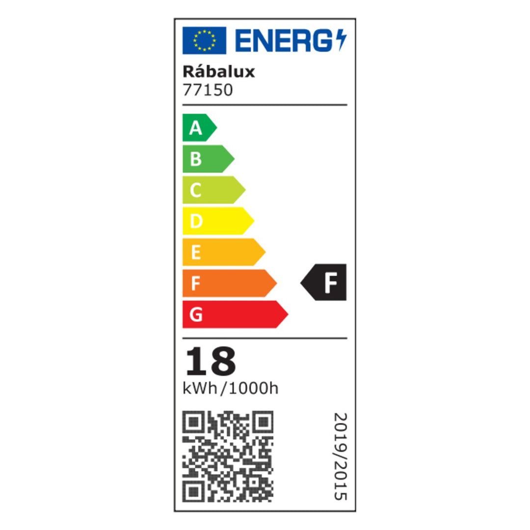 Rabalux Rapla2 LED lámpa, 18 W, fekete, IP65, F energiaosztály, fényhőmérséklet-szabályozás: 2700, 4000, 6500 K, 77150