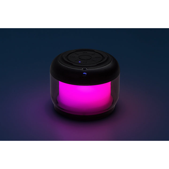 Rabalux Radelia asztali lámpa, Bluetooth-hangszóró, RGB, fekete, IP20, akkumulátor, 76110