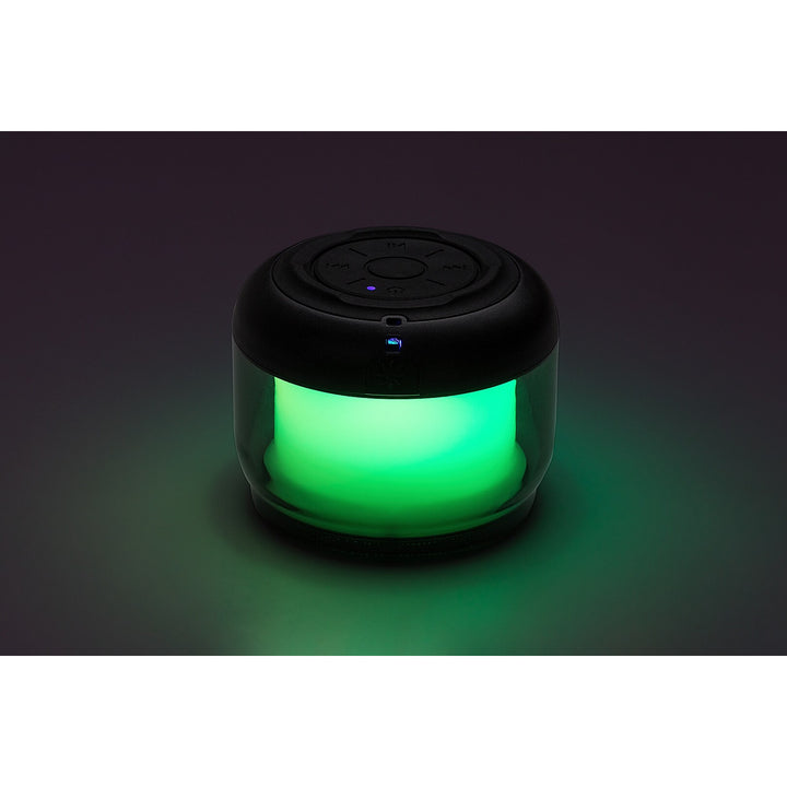 Rabalux Radelia asztali lámpa, Bluetooth-hangszóró, RGB, fekete, IP20, akkumulátor, 76110