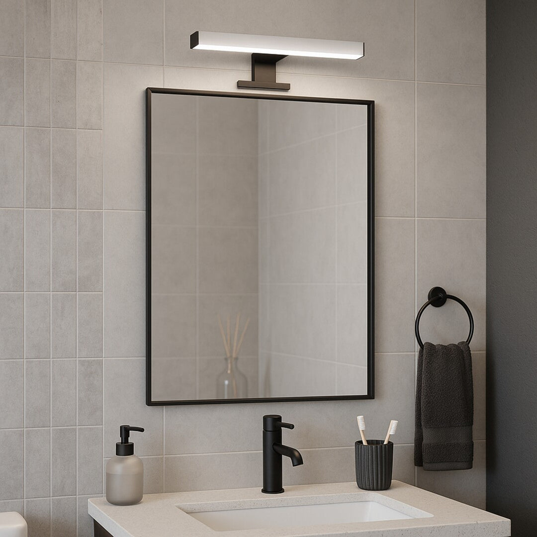 Rabalux Oliro LED 6 W-os fürdőszobai lámpa, fekete, IP44, 4000 K, 75051