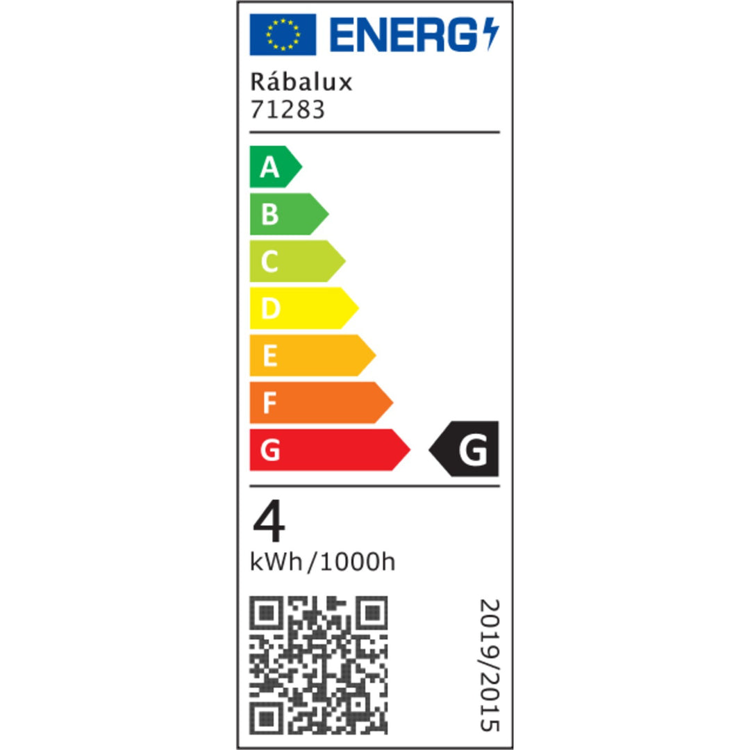 Rabalux Tivro falilámpa, 4 W-os LED, fekete, IP20, 3 hőmérsékleti változat: 3000, 4000, 6000, 71283