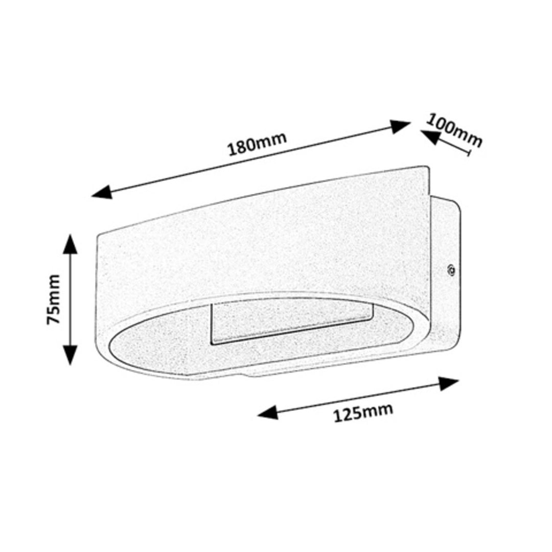 Rabalux Gerla kültéri falilámpa, fehér, 9 W-os LED, IP54, 3000 K, 77178