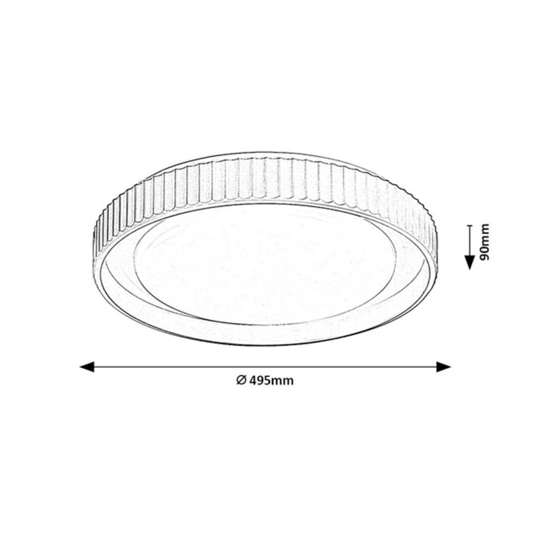 Pastello LED lámpa 48 W, IP20, szürke-bézs, 3000–6500 K, memóriafunkció távirányítóval, időzítőfunkció, éjszakai lámpa hatás, 71345