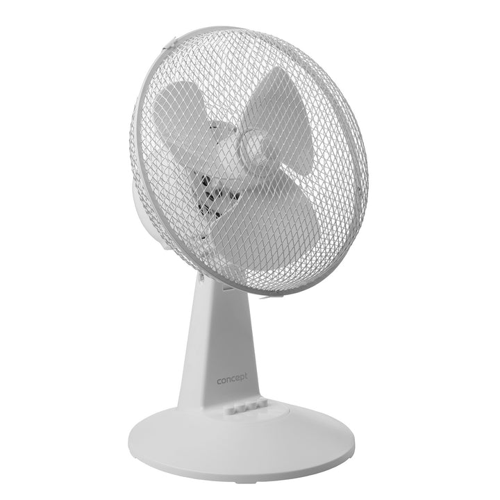 Concept asztali ventilátor, fehér színű, 3 sebességfokozat, oszcilláció, csendes működés, állítható dőlésszög, VS5040