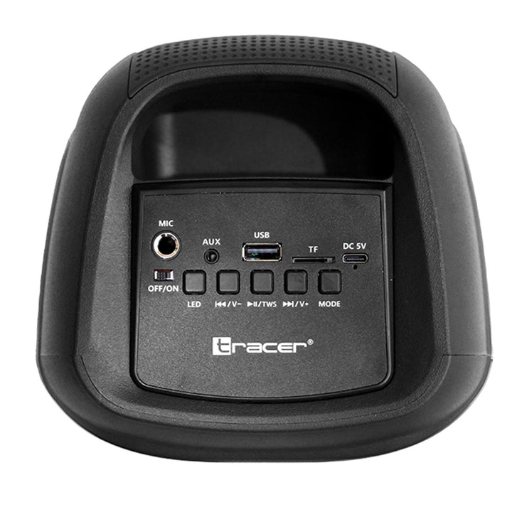 Tracer vezeték nélküli hangszóró, Bluetooth 5.0, 20 W RMS teljesítmény, karaoke mód, mikrofon, Powervox P2 TWS
