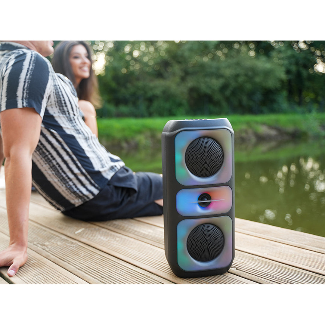 Tracer vezeték nélküli hangszóró, Bluetooth 5.0, 20 W RMS teljesítmény, karaoke mód, mikrofon, Powervox P2 TWS