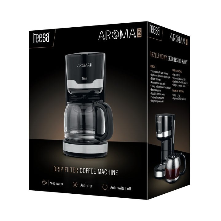 Teesa AROMA 100 átfolyós kávéfőző, 1,5 l, 1000 W teljesítmény