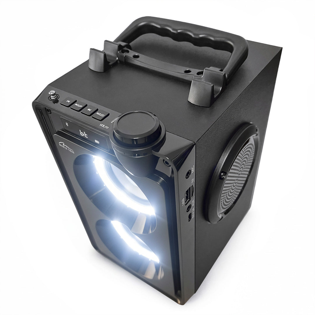OVERBOX MT3186 hordozható Bluetooth-hangszóró, FM-rádió, SD-kártya- és USB-támogatás, 30 W RMS teljesítmény, Mediatech