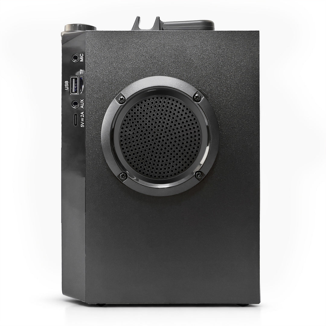 OVERBOX MT3186 hordozható Bluetooth-hangszóró, FM-rádió, SD-kártya- és USB-támogatás, 30 W RMS teljesítmény, Mediatech
