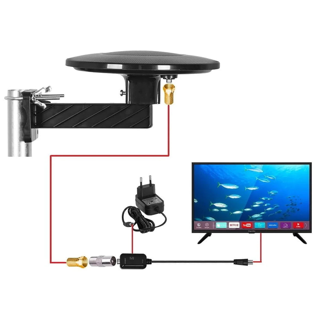 DVBT-2 antenna földfelszíni TV-hez, körsugárzó MUX8 4K szűrővel, 5G LTE, Digital360, Vayox