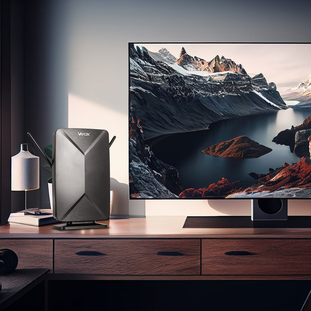 Aktív antenna, szobai, beltéri, kültéri, DVB-T2, 4K földfelszíni televízió, Vayox