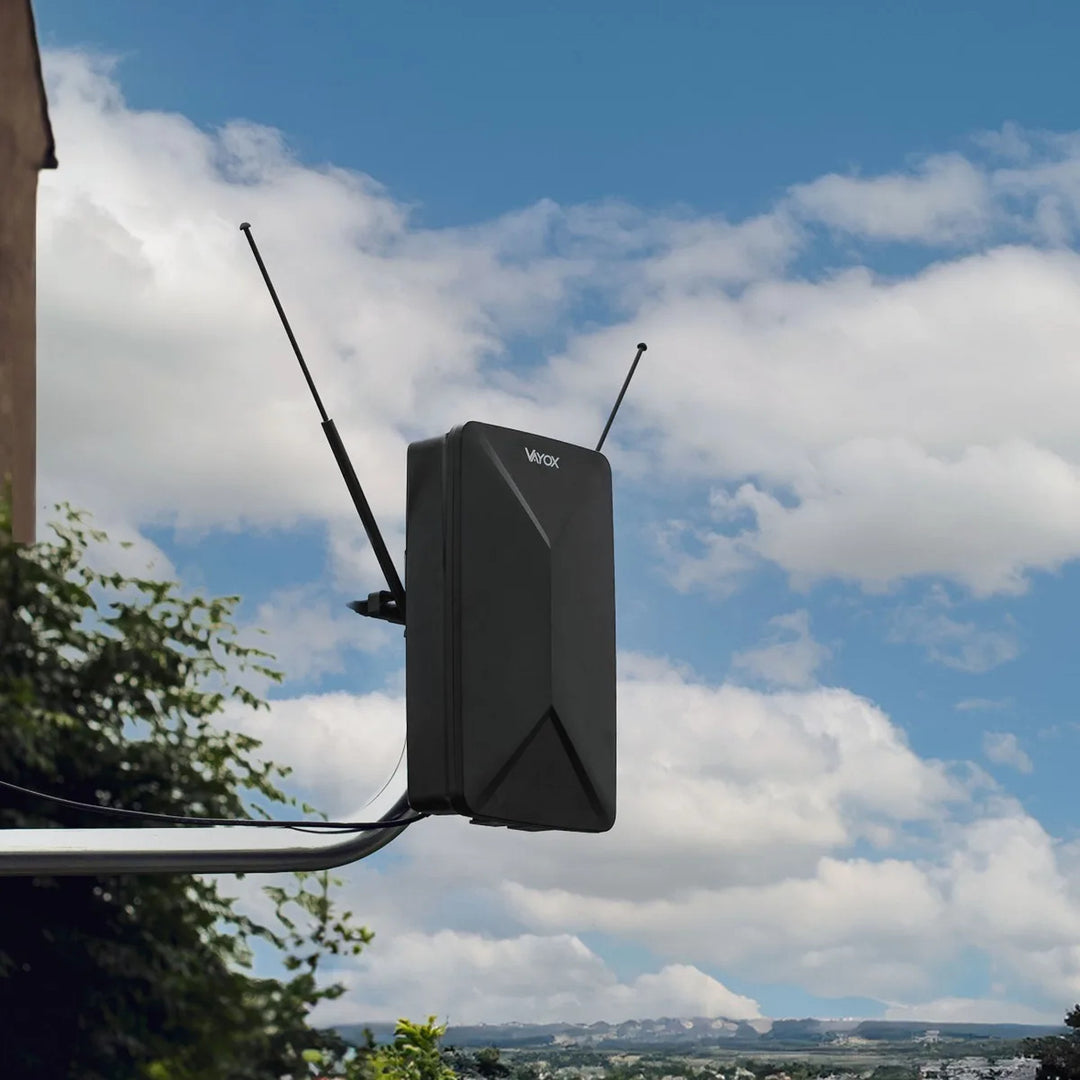 Aktív antenna, szobai, beltéri, kültéri, DVB-T2, 4K földfelszíni televízió, Vayox