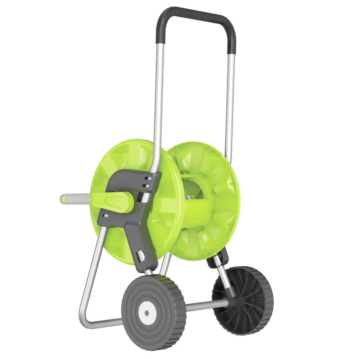 Cellfast kerti tömlő, PROFESSIONAL 3/4" 20 m + Cellfast Economic tömlőtartó kocsi 1/2" 45 m + Készlet egyenes 3/4" IDEAL öntözőfejjel