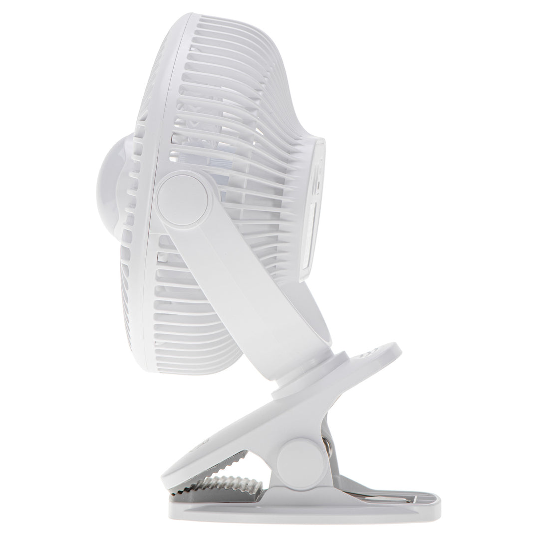 5"/12,7 cm-es akkumulátoros ventilátor klipsszel – USB / LED, AD 7335, Adler