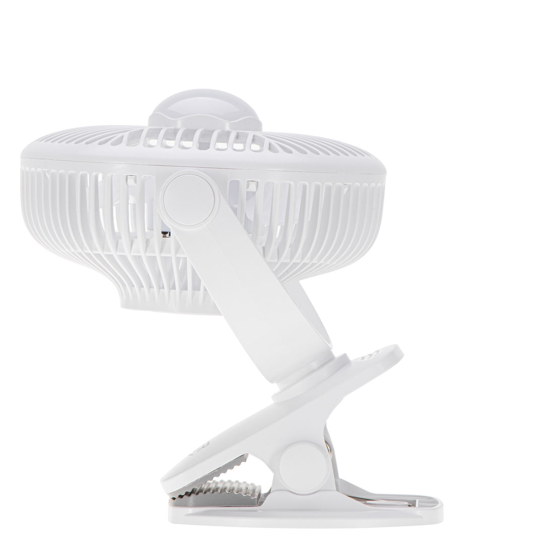 5"/12,7 cm-es akkumulátoros ventilátor klipsszel – USB / LED, AD 7335, Adler