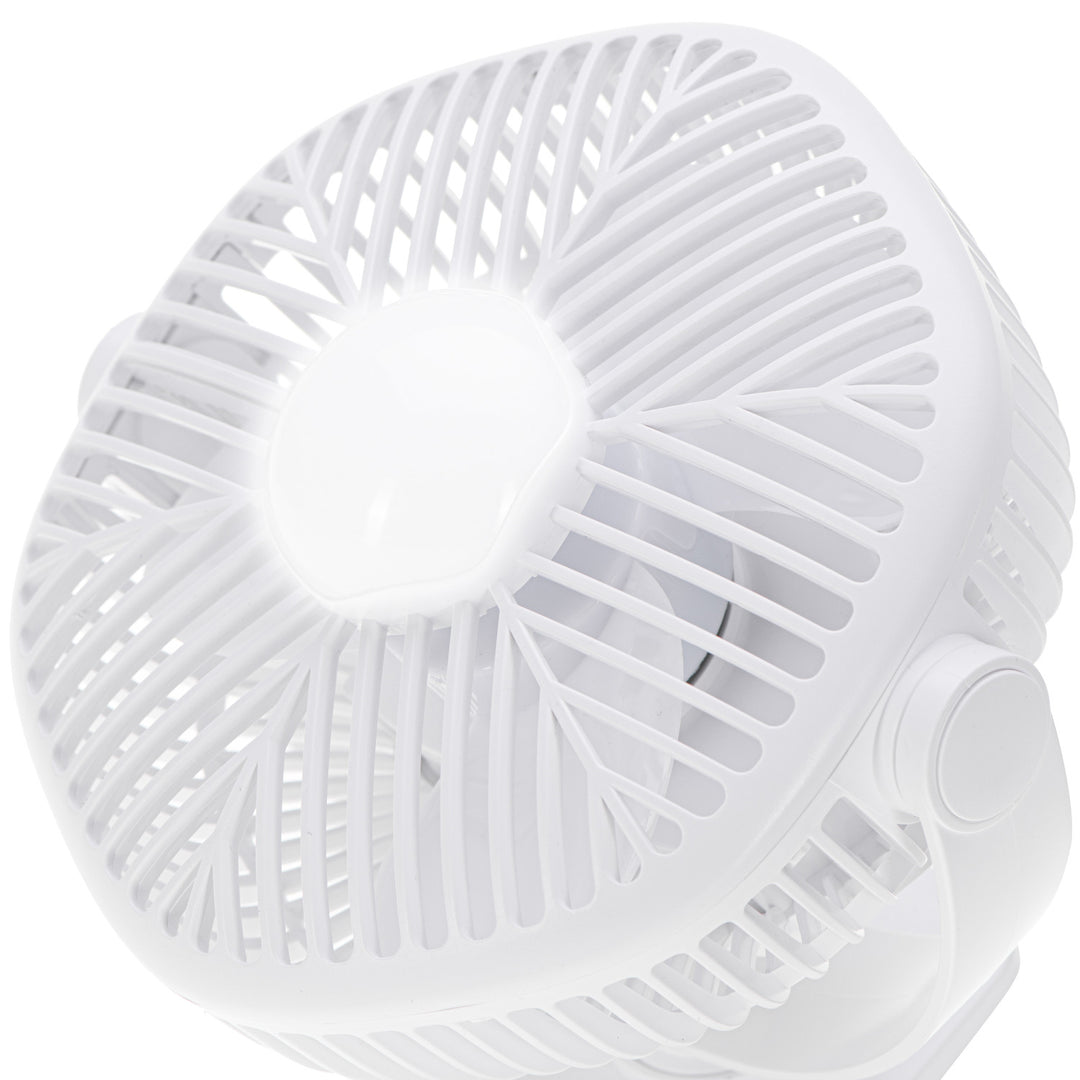5"/12,7 cm-es akkumulátoros ventilátor klipsszel – USB / LED, AD 7335, Adler
