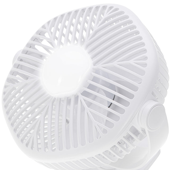 5"/12,7 cm-es akkumulátoros ventilátor klipsszel – USB / LED, AD 7335, Adler