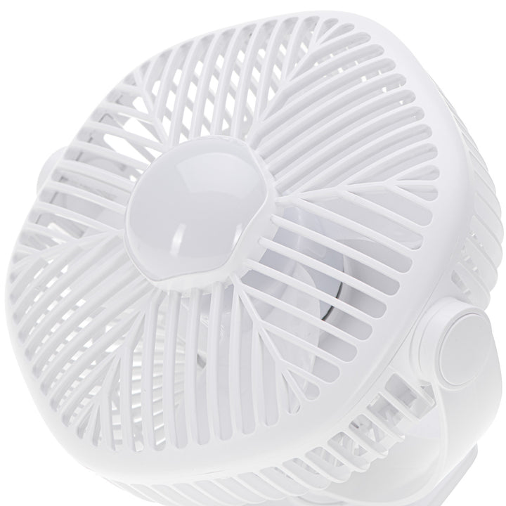 5"/12,7 cm-es akkumulátoros ventilátor klipsszel – USB / LED, AD 7335, Adler