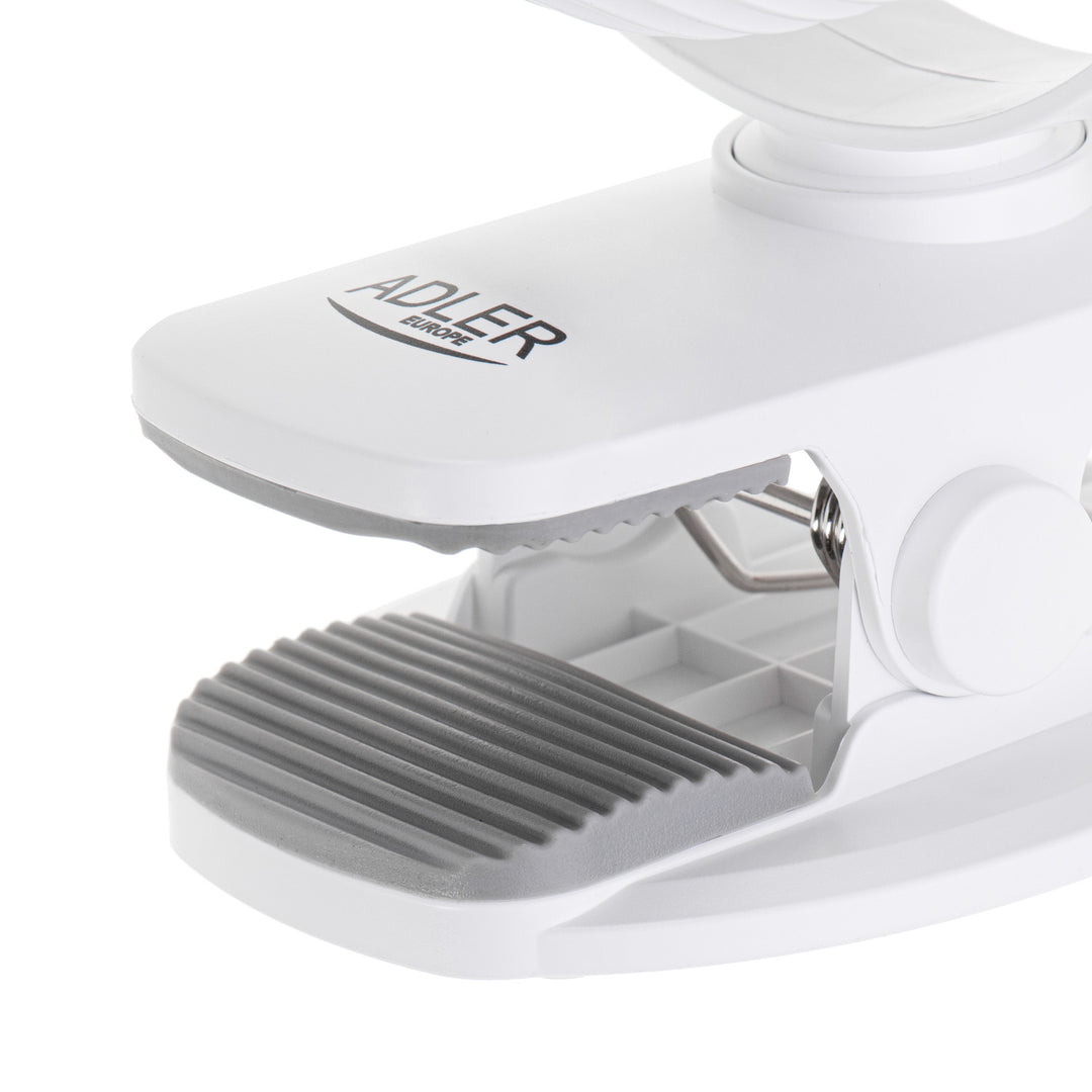 5"/12,7 cm-es akkumulátoros ventilátor klipsszel – USB / LED, AD 7335, Adler