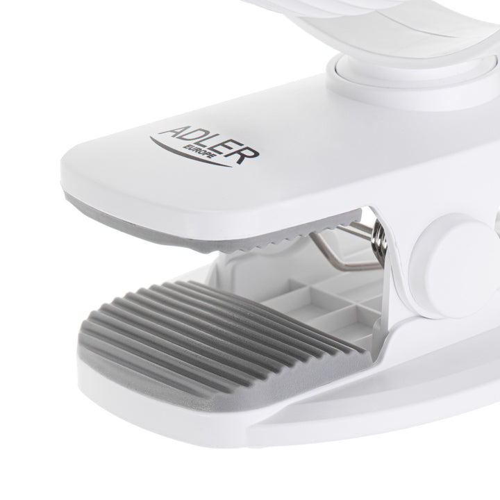 5"/12,7 cm-es akkumulátoros ventilátor klipsszel – USB / LED, AD 7335, Adler