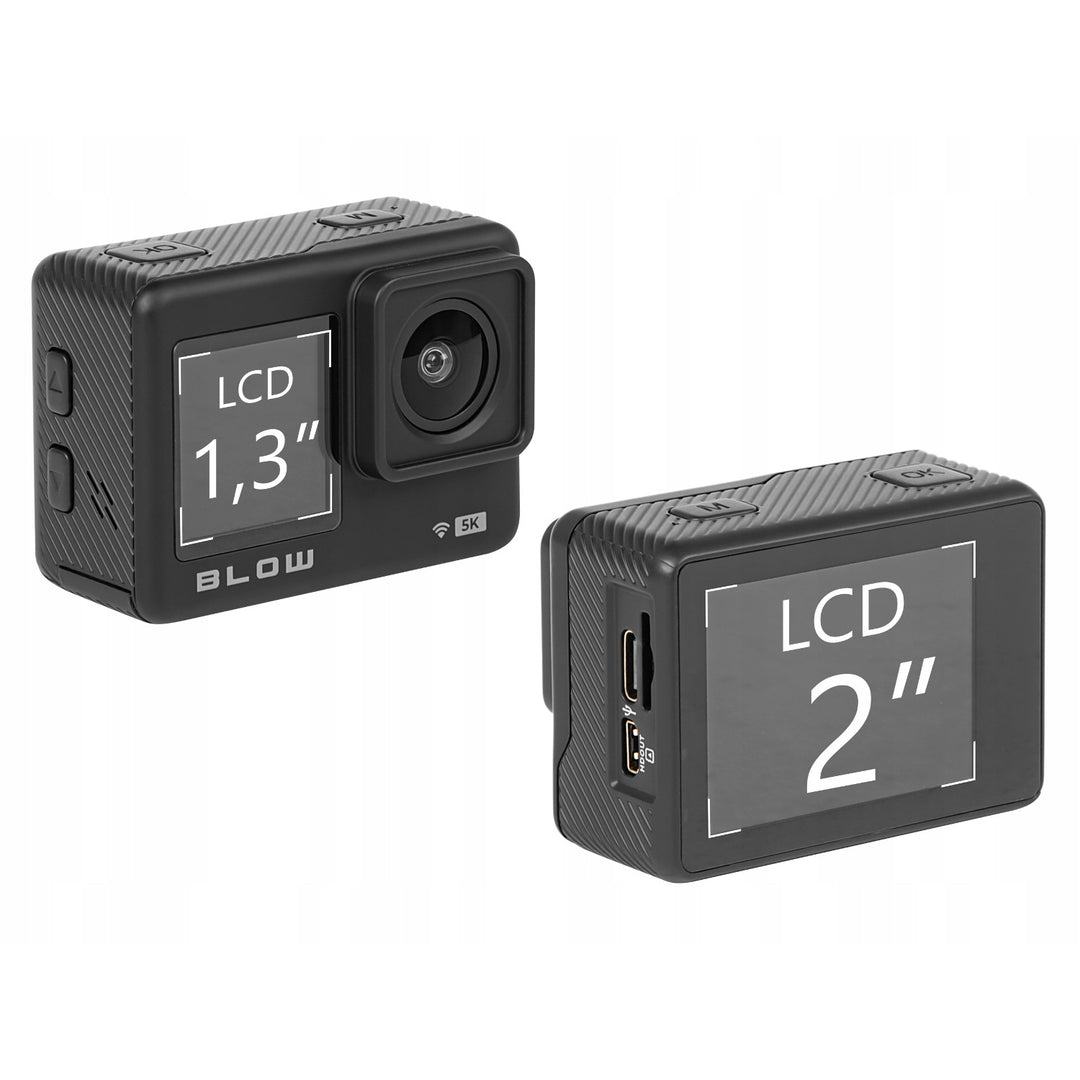 Pro4U 5K Blow sportkamera, 5K Ultra HD felbontás, 20 megapixeles, 160°-os széles látószögű objektív, vízálló, távirányító, 78-568#