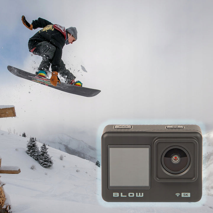 Pro4U 5K Blow sportkamera, 5K Ultra HD felbontás, 20 megapixeles, 160°-os széles látószögű objektív, vízálló, távirányító, 78-568#