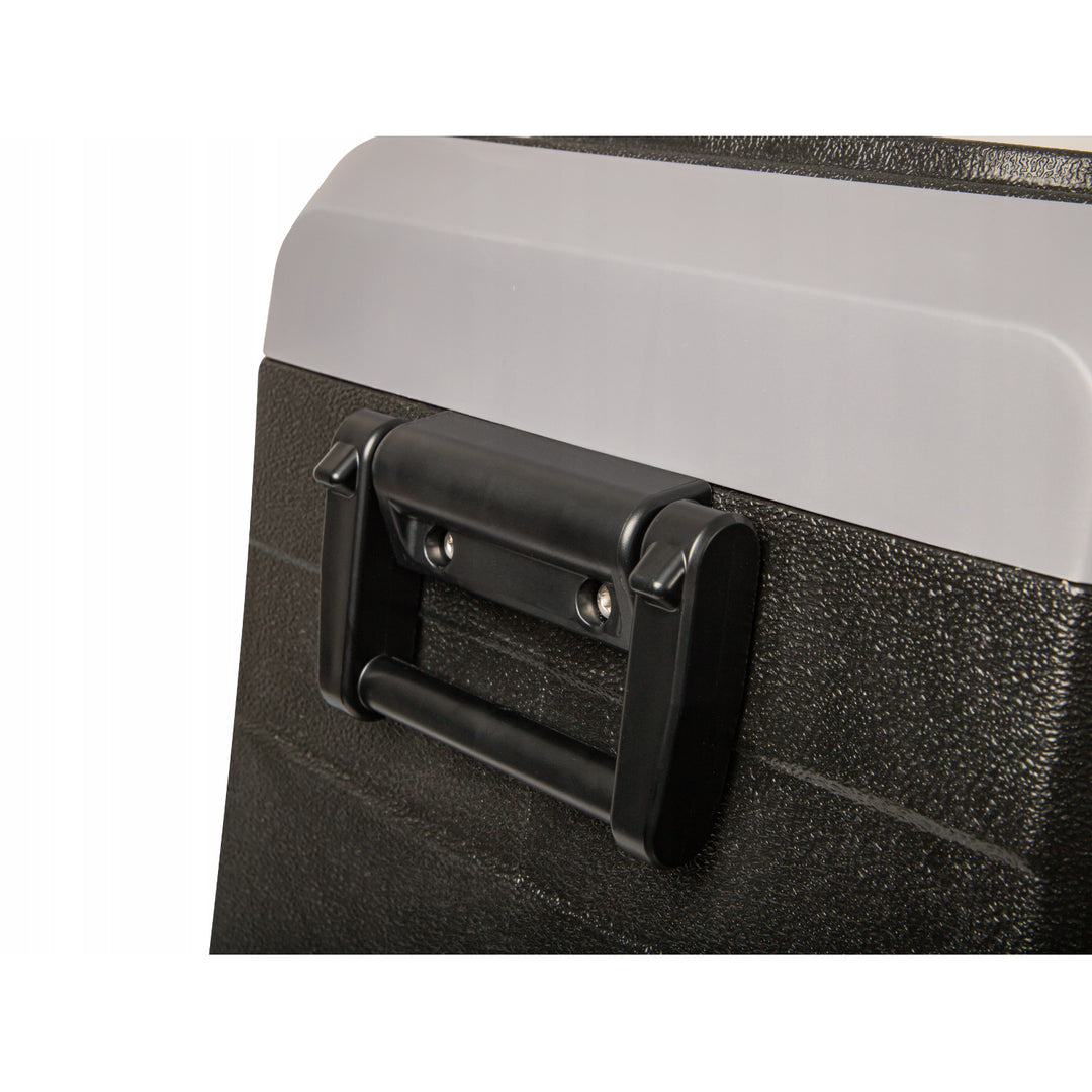Blow kompresszoros autós hűtőtáska, 35 literes űrtartalom, érintőképernyős vezérlőpanel, 12 V, 24 V és 230 V, USB-C csatlakozó, 44-208#