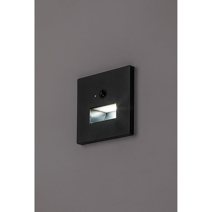 Lunca LED-lámpa, 1 W, IP20, fekete, 3000, 4500, 6500 K, mozgásérzékelő, fényérzékelő, 77197, 2 darab