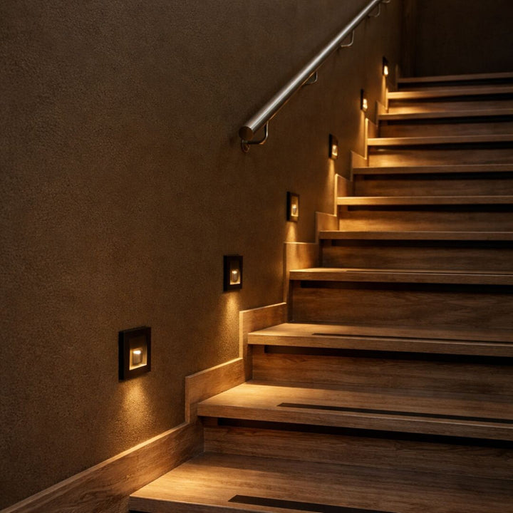 Lunca LED-lámpa, 1 W, IP20, fekete, 3000, 4500, 6500 K, mozgásérzékelő, fényérzékelő, 77197, 2 darab