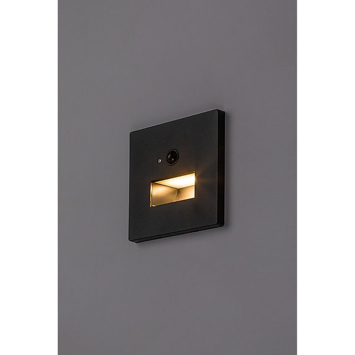 Lunca LED-lámpa, 1 W, IP20, fekete, 3000, 4500, 6500 K, mozgásérzékelő, fényérzékelő, 77197, 4 darab